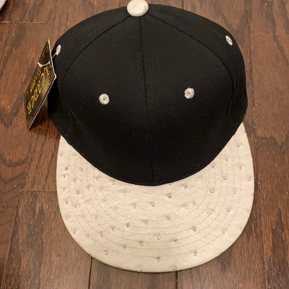 Faux ostrich skin hat